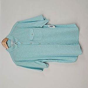 Old Navy Short Sleeve Button Down, Size L, Light Blue